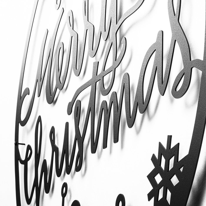 Wallity XMASBLACK - 030 Accesorio decorativo de pared de metal con LED Wallity XMASBLACK - 030 Accesorio decorativo de pared de metal con LED
